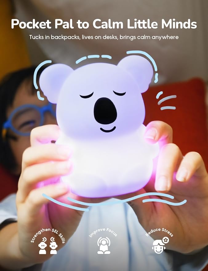 Breathing Pal Mini 'Kyle' - Mindfulness Breathing Light, Guided Visual Meditation Breathing Light, Anxiety Relief Items for Calm Down Corner/Meditation/Sleep Aid for Adult/Kid