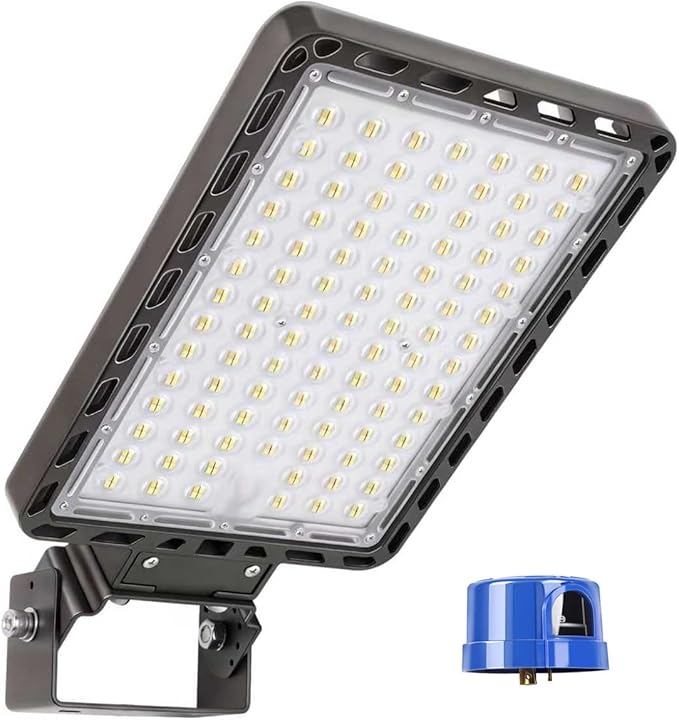 Juyace 240W LED Parking Lot Light Trunnion Bracket Yoke Wall Mount Dusk to Dawn Outdoor Lighting Exterior Flood Commercial Outside IP65 Waterproof 100-277V Security Area