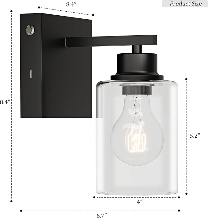 Battery Operated Wall Sconce Set of 2, Black Rechargeable Wall Lights with Timer Function, Easy Install Dimmable Wireless Wall Lamps for Living Room, Bedroom, Hallway, Entryway Decor 3000K
