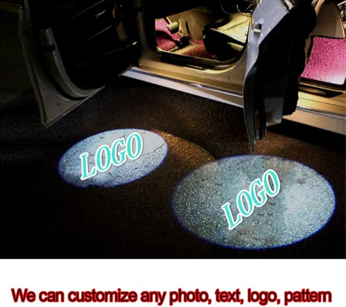 Custom Logo LED Projection Shadow Car Door Welcome Light DIY Step Light
