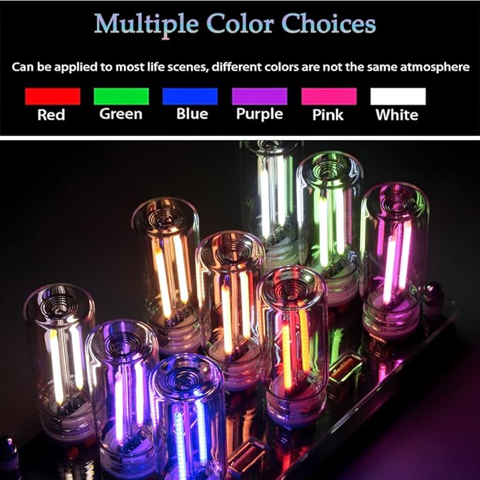 1 Pack Car LED Lights Interior, USB Light for Car Decor & Bedroom, Touch Dimmable Ambient Lighting, Mini Glass Bottle Night Light for Camping Gifts-Green