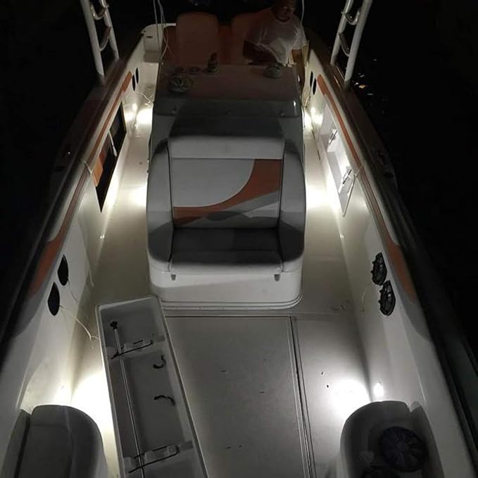 Marine Lights - 6Pcs Waterproof LED Interior Lights for Yacht, Fishing Boat, Kayak & More, 12v