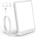 10000 Lux Light Therapy Lamp - 3 Color Modes, Slim Portable Design, Memory Function & Touch Control, Sunlight Lamp for Home Office, Wall Mountable Therapy Light.