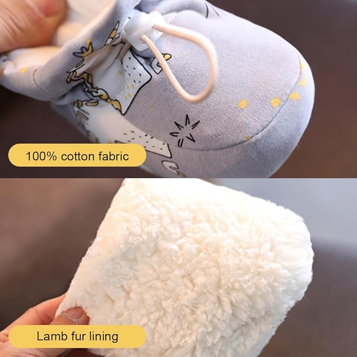 Warm Fur Baby Boots, 2024 New Warm Cozy Fleece Baby Booties, Winter Snow Anti-Slip Soft Sole Warm Sock Shoes
