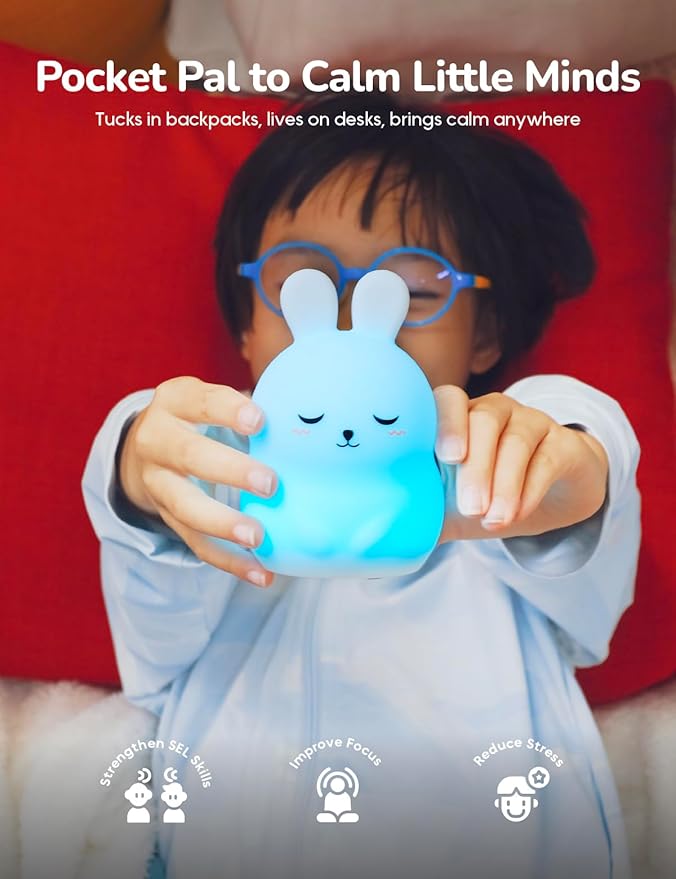 Breathing Pal Mini 'Bonnie' - Mindfulness Breathing Light, Guided Visual Meditation Breathing Light, Anxiety Relief Items for Calm Down Corner/Meditation/Sleep Aid for Adult/Kid