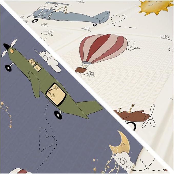 JumpOff Jo Baby Play Mat - Large Folding Foam Play Mat for Infants, Babies, Toddlers, Waterproof, Double-Sided (70" x 59")