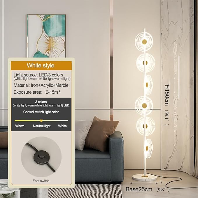 Post-Modern Nordic Creative LED Floor Lamp - Special Decorative Light for Villa Living Room & Hotel Study Room (Style 37)