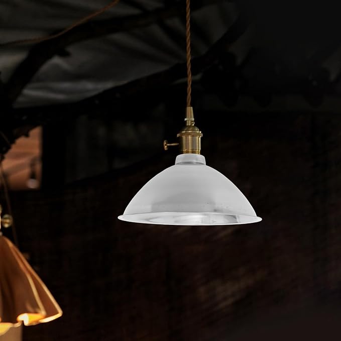 Industrial Cone Metal Lamp Shade Stainless Steel Hanging Replacement for Porch Home Light Fixtures Easy-clean Lampshade with Modern Industrial Style
