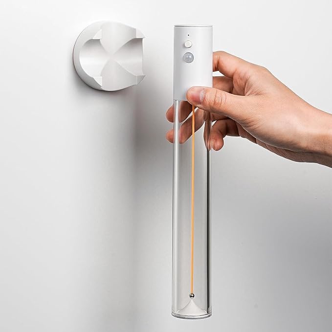 AUGE LIGHT Motion Sensor Light Magnetic Body Sensor Wall Light Wall Sconce Rechargeable USB Torch Lights Cordless Handheld for Bedside Stair Hallway (White)