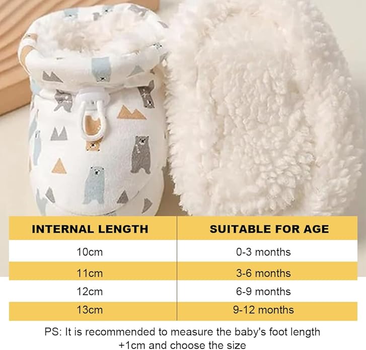 Warm Fur Baby Boots, 2024 New Warm Cozy Fleece Baby Booties, Winter Snow Anti-Slip Soft Sole Warm Sock Shoes