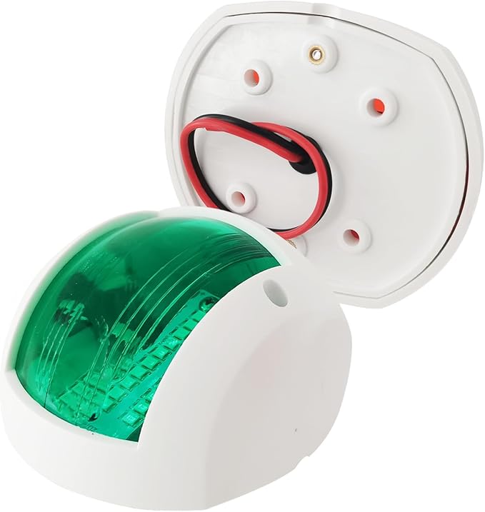 LED Navigation Side Bow Lights Plastic House Marine Boat Yacht Red & Green