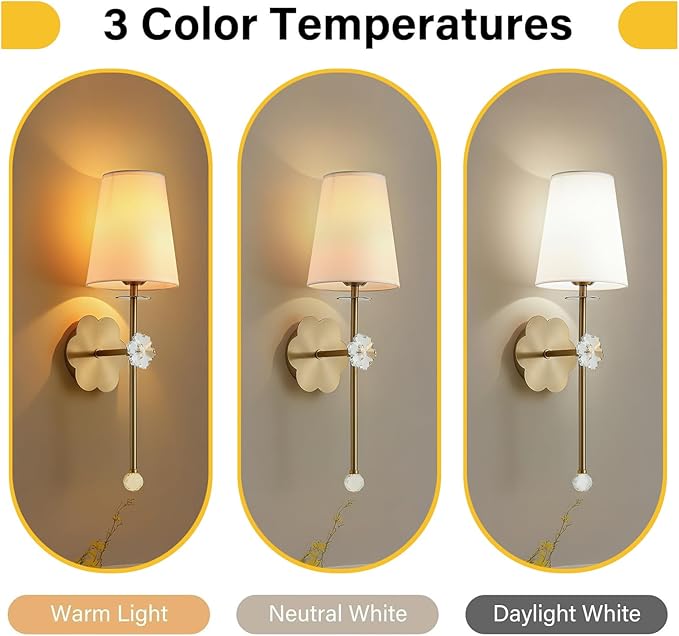 Battery Operated Wall Sconces,Crystal Plum Blossom Decor Rechargeable Wall Lights Set of 2 with Detachable and Remote Cordless Wall Sconce Indoor for Bedroom Living Room Hallway Stairs Gold