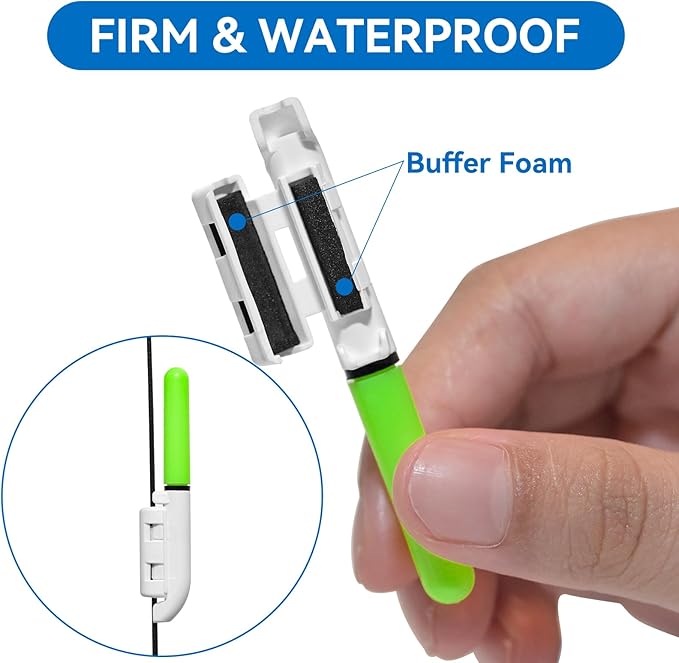 6PCS Night Fishing Rod Fish Strike Alert, Fishing Glow Sticks, LED Fishing Alarm, Fishing Bite Alarm Light with 8PCS CR425 Battery
