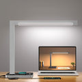 Aluminum LED Desk Lamp with Charging Station, 15W Smart Table Lamp with Type-C Ports & 4 Color Temperature Modes(3000K-6000K), Dimmable Reading Light for Home Office,Bedroom (Includes Adapter)