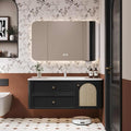 52in Bathroom Vanity - A Floating Design with Sink & Intelligent Defogging Mirror, Paired with Graceful Ambient Lighting，Our Wood-Based, Modern | Lavish Bathroom Vanity