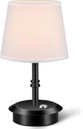 Mini – Cordless LED Table Lamp with Dimmer, Built-in Rechargeable Battery, 3-Level Brightness, Patio Table Lamp, Bedside Night Lamp, Ambient Light for Restaurant(Black)