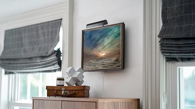 Royal Designs, Inc. Plug-in Picture Light, Gallery Lighting, 12 ft Cord with in-Line Hi/Low/Off Switch, PLP-2008-8-BLK, Black, 8.75 Inches