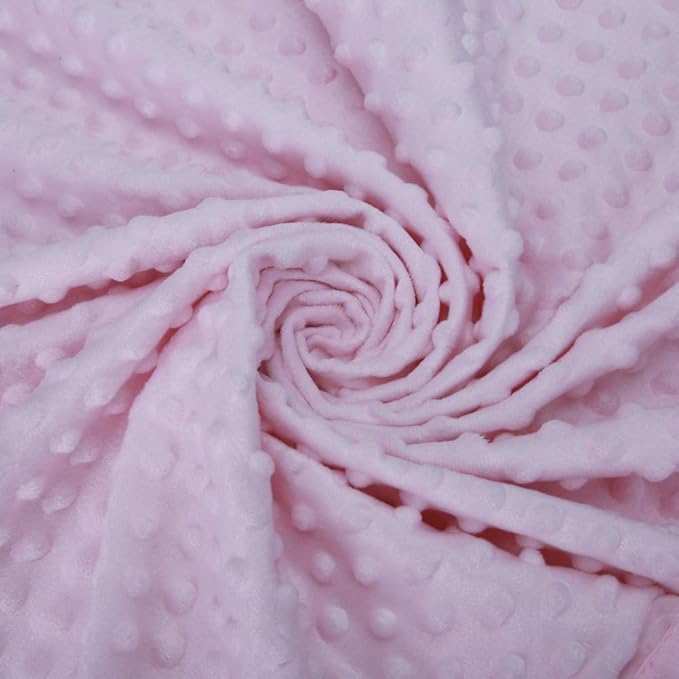Pro Goleem Baby Soft Minky Dot Blanket with Silky Satin Backing Baby Gifts for Girls（Pink, 30’’ x 40’’）
