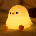 Cute Penguin Night Light, Animal Lamp, Food Grade Silicone, Rechargeable, 2 Level Dimmable, Squishy Nursery Nightlight for Desk Decor, Funny Gifts Stuff for Boys Girls Baby, White Elephant Gifts