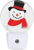 Plug-in Snowman with Red Scarf Night Light Christmas Winter Night Lights Plug into Wall with Auto on/Off Sensor, 0.5W LED Nightlight for Bedroom Bathroom Kitchen Hallway