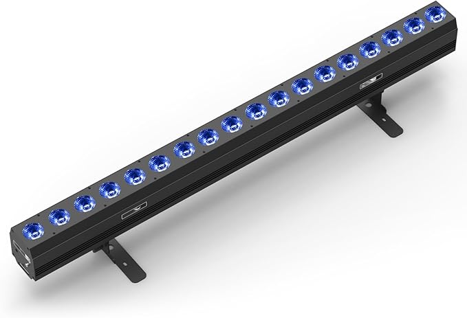 SHEHDS Stage Wash Lights Bar, 18x18W RGBWA+UV, Modular Linking LED Wall Washer Light, B & Strobe Effect, DMX 12/108/120 CH, Ideal for School Events, Musical Theater, Dance Shows, Christmas galas