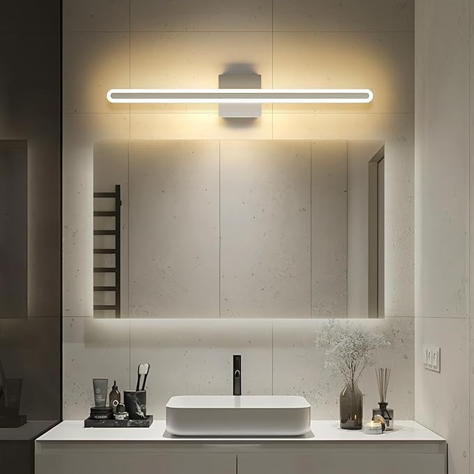 Joosenhouse Brushed Nickel Vanity Lights for Bathroom - 31.5 Inch 24W LED Bathroom Light Bar with 5CCT Dimmable, Modern Bathroomakeup Mirror Lights