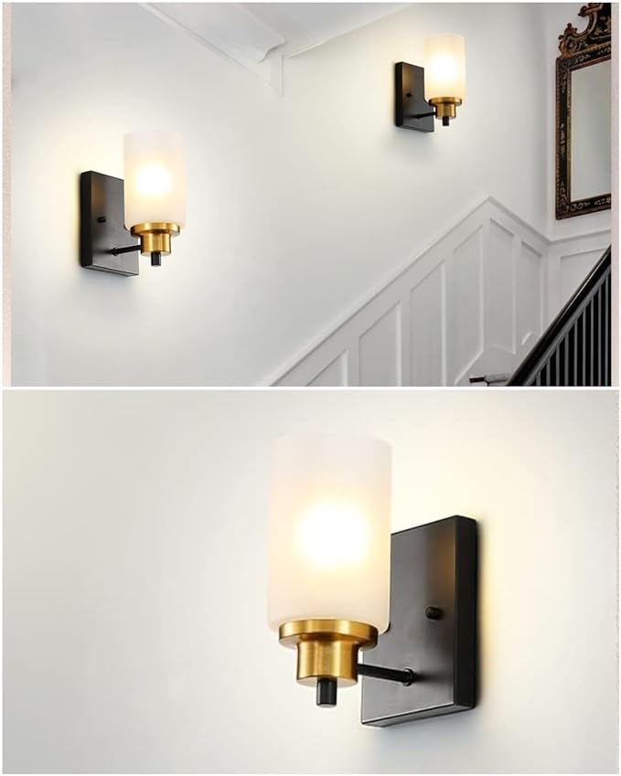 Piano 5-Pack White Frosted Glass Light Shade，Glass Lamp Shade Replacements for Light Fixtures，Cylinder Globe Glass Shades Covers for Pendant Lights Chandeliers Wall Sconces Bath Vanity Lights