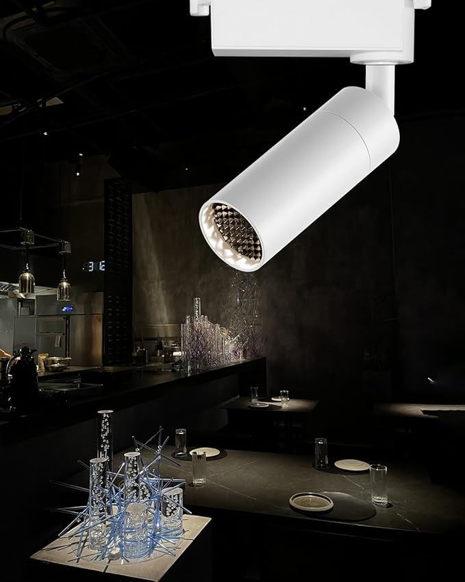 Light Fixtures, Modern LED Ceiling Spotlight, 10W Zoom Track Spotlight, Adjustable Angle for Versatile Indoor Accent Lighting in Restaurant, Cafeterias, Corridors...