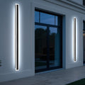 92.5 Inch 1 Pack Modern Outdoor Wall Light 3000K-6000K Dimmable Black Exterior Light Fixtures Wall Mount Ip65 Waterproof Modern Porch Lights Wall Sconce for Patio Garage Garden