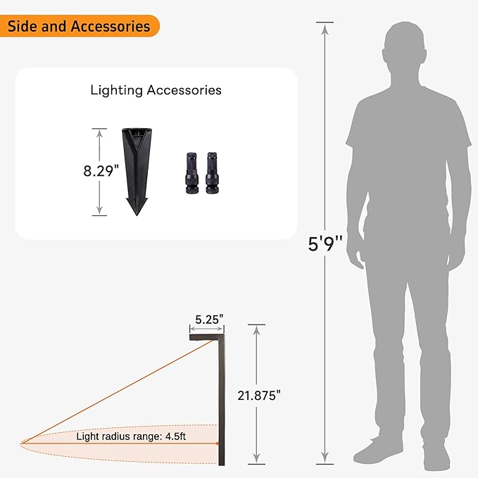 Gardenreet LED Pathway Lights Brass, 12V Landscape Path Lights Wired, Low Voltage Walkway Lights Outdoor Waterproof, L Shape Bronze for Backyard Garden Without G4 Bulb 8 Pack