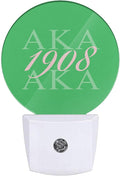 EKOBLA AKA 1908 LED Night Light Light Pink Green Simple Creative Lettering AKA Dusk to Dawn Plug-in Nightlights Auto Sensor for Home Indoor Bathroom Hallway Kitchen