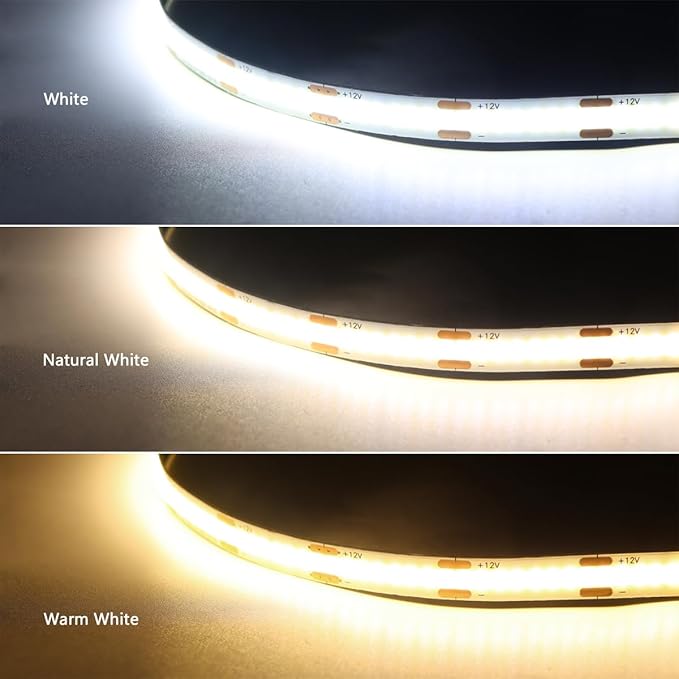 Cabinet Light 6-in-1 COB LED Strip, Dual Door Sensor, Adhesive & Cuttable for Wine, Shoe, Wardrobe, Display