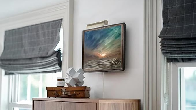 Royal Designs, Inc. Plug-in Picture Light, Gallery Lighting, 12 ft Cord with in-Line Hi/Low/Off Switch, PLP-2012-12-BN-2, Brushed Nickel, 12.75 Inches, Pack of 2