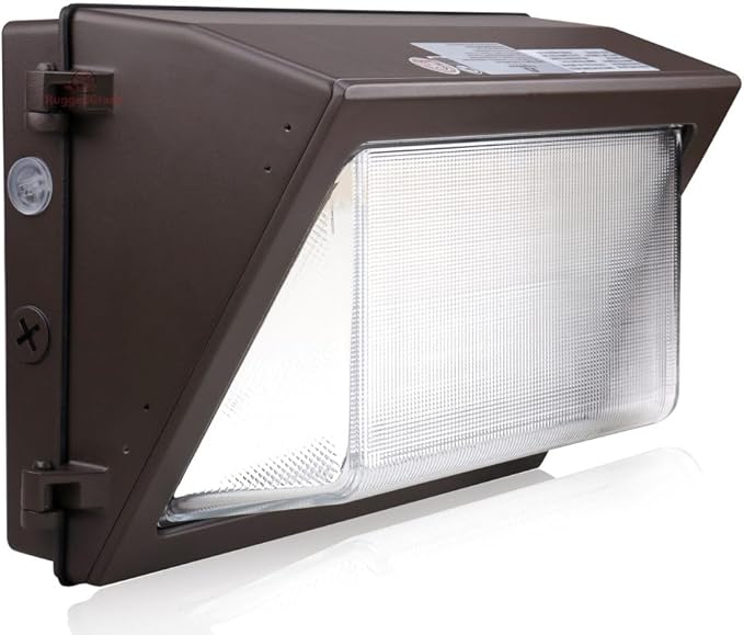 RuggedGrade 80W LED Wall Pack with Photocell - Durado IV Series - 11,600 Lumens - Color Selectable 3000K/4000K/5000K - Outdoor LED Wall Light - DLC 5.1 Premium