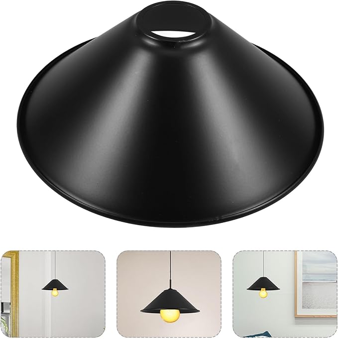 POPETPOP Industrial Pendant Shade Metal Lamp Shade Vintage Cone Lamp Cage Replacement for DIY Hanging Light Fixture with 4Cm Diameter Suitable for Restaurant and Home Lighting