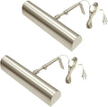 Royal Designs, Inc. Plug-in Picture Light, Gallery Lighting, 12 ft Cord with in-Line Hi/Low/Off Switch, PLP-2012-12-BN-2, Brushed Nickel, 12.75 Inches, Pack of 2