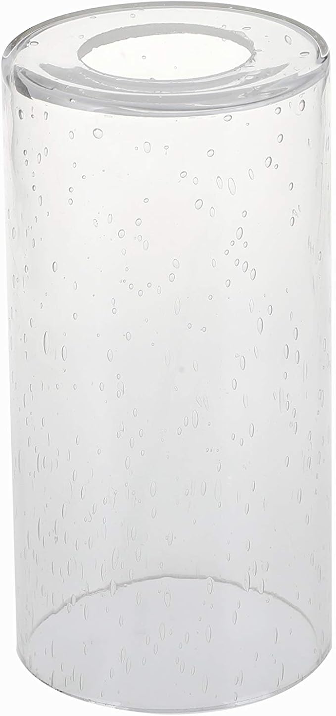 GoLucky Clear Bubble Cylinder Bubble Glass Shade Accessory Glass Lamp Fixture Shade Replacement Glass Pieces with 1-5/8 Inch Fitter 3.5"(D)8"(H) Multiple Specifications