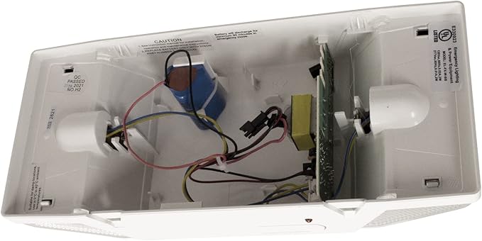 LFI Lights® Fixed Head Emergency Light, UL 924 Listed, White, 120/277VAC Hardwired with Battery Backup, Wall or Ceiling Mount, ELFXWBB 2 Pack