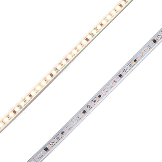 Maxxima 72 in. Hardwired LED Under Cabinet Strip Light, 2760 Lumens, 3000K Warm White, Kitchen and Living Room 120V White Cove Lighting, No Power Supply Needed