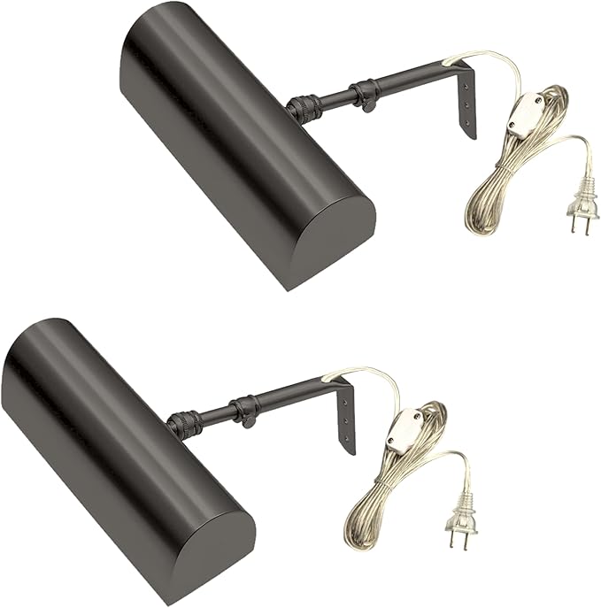 Royal Designs, Inc. Plug-in Picture Light, Gallery Lighting, 12 ft Cord with in-Line Hi/Low/Off Switch, PLP-2006-6-ORB-2, Oil Rubbed Bronze, 6.75 Inches, Pack of 2