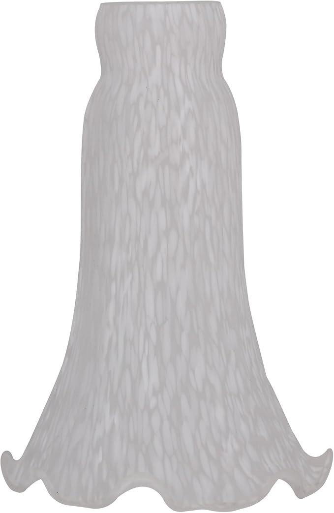 Lily Lampshade Only White Cloudy Tulip Flower Glass Lamp Shade Replacement Tiffany Style Lily Table Floor Lampshade Replacement