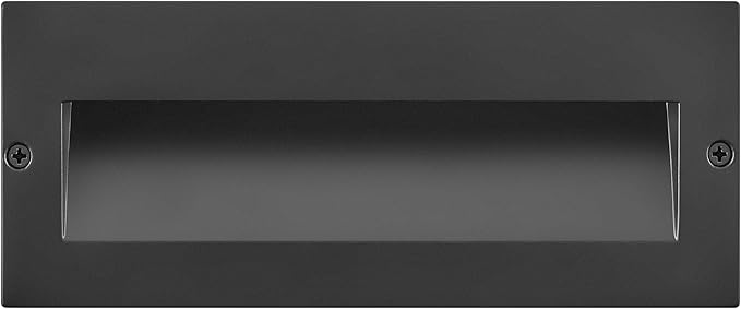 Hinkley Landscape Lighting Taper 1565SK Wide Horizontal 12v Step Light - Low-Voltage, Recessed Mount, Integrated LED - Satin Black