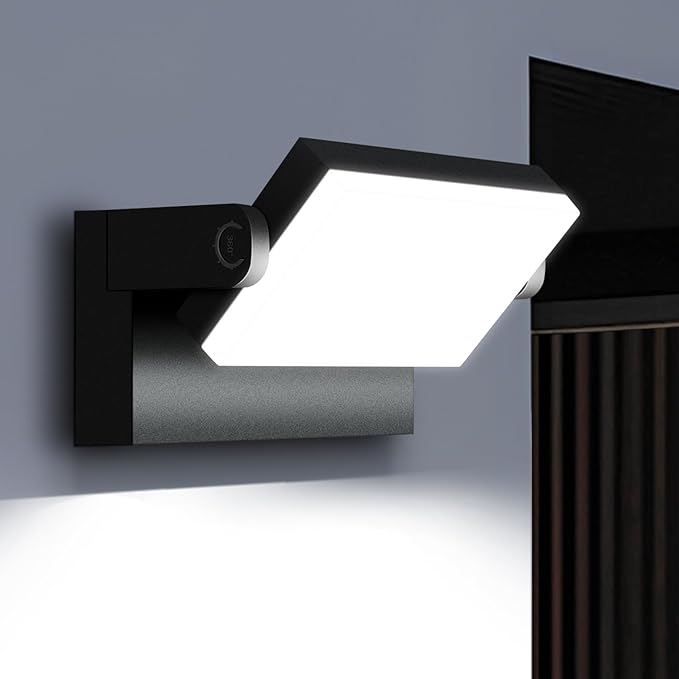 40W LED Outdoor Wall Light, 5000K Daylight Waterproof Floodlights, 360 ° Adjustable Wallpack Lighting Modern Security Commercial Exterior Wall Mount Fixture for Yard Hardwired Super Bright