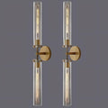 Brass Wall Sconces Set of 2, Bathroom Sconces Wall Lighting, Gold Sconces Wall Lighting with Clear Glass Wall Lamp,Wall Mount Lamps Wall Lights for Vanity Light Bedroom Living Room Hallway