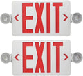 CM MZY LED Exit Sign with Emergency Lights,Exit Sign Light with Battery Backup, Red Letter Emergency Lights with Two Adjustable Heads,AC 120V/277V, UL Certified, 2 Pack