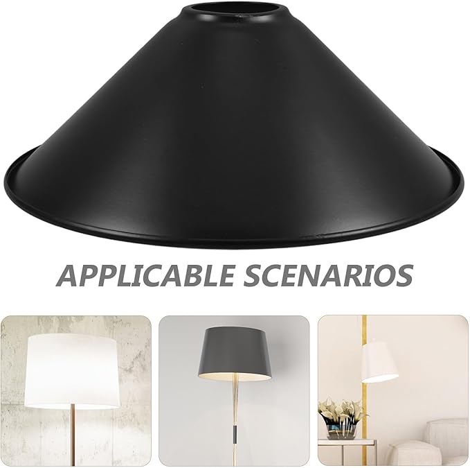 POPETPOP Industrial Pendant Shade Metal Lamp Shade Vintage Cone Lamp Cage Replacement for DIY Hanging Light Fixture with 4Cm Diameter Suitable for Restaurant and Home Lighting