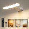 FULEN Picture Lights Battery Operated, Rechargeable Picture Frame Lights for Wall, LED Cordless Wall Lights for Arts,Paintings,Gallery&Dartboard,3 Color Temperatures, Remote Control,White