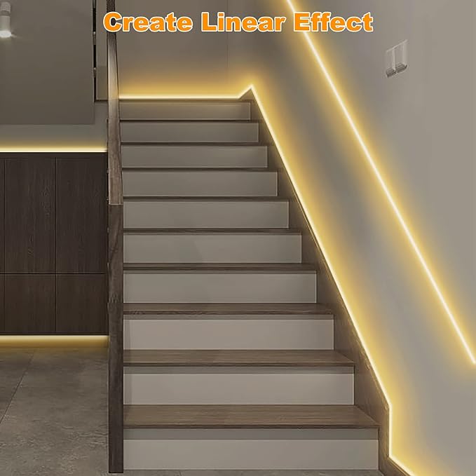 Smart White COB Led Strip Light with App and Remote, 16.4ft 3000K Bright Warm White WiFi COB Light Strip Compatible with Alexa Google, Dimmable Indoor Led Lights for Mirror, Cabinet, Kitchen