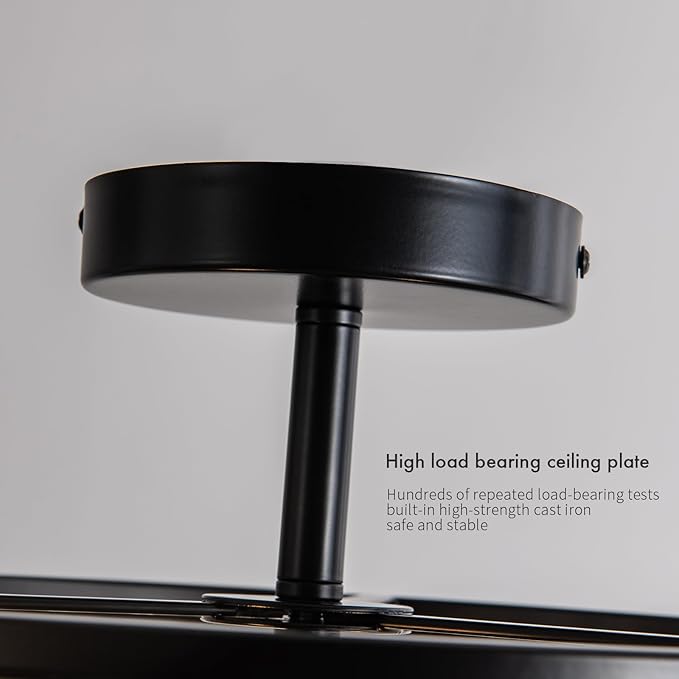 Black Crystal Ceiling Light Fixture,3 light crystal Semi Flush Mount Ceiling Lighting Fixture,Round Small kitchen ceiling light for Hallway, Entryway, Laundry Room, Kitchen, Bedroom, Foyer, Bathroom