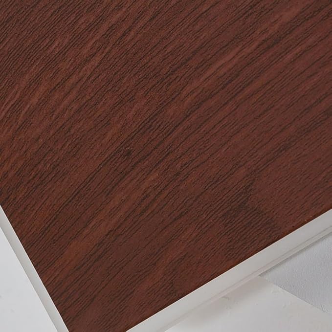 Minimalist Wall Sconce, Rotatable Square Light, Walnut Wood Grain Finish, Acrylic LED Lamp, Geometric Design for Bedroom Living Room Hallway, Nordic Style Ambient Lighting.(17.5cm)